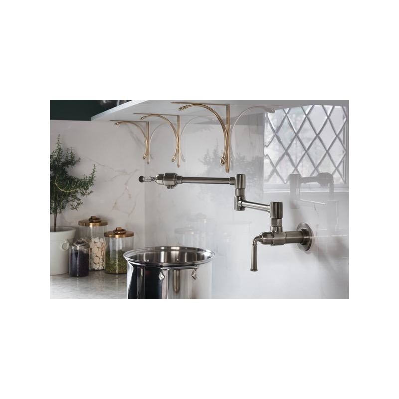 Brizo 62874LF-SL Rook Wall Mount Pot Filler Luxe Steel